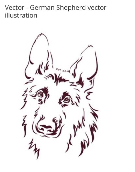 Эскизы для выжигания овчарка