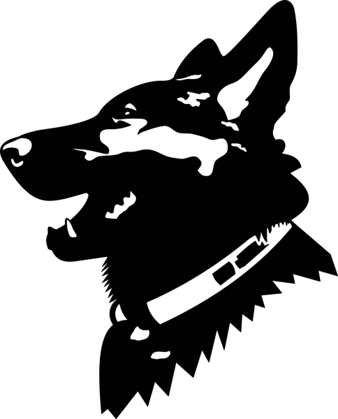 Силуэт морды овчарки