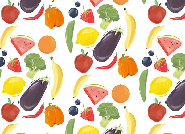 Овощи фрукты вектор