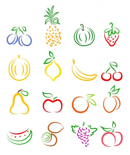 Эмблема для фруктов овощей