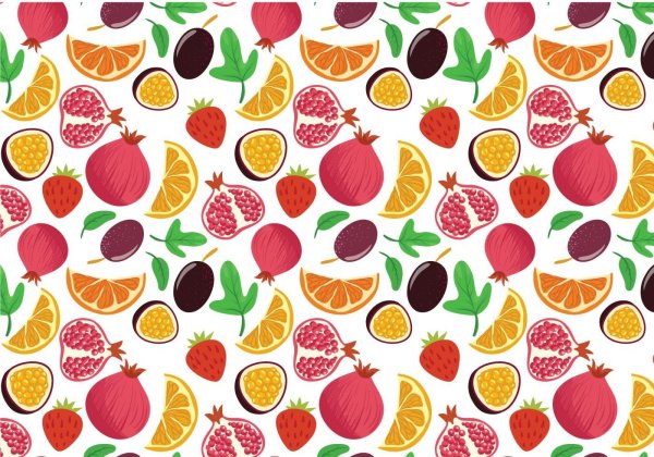 Фрукты паттерн вектор
