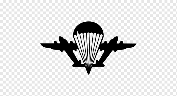 Знак ВДВ черно белый