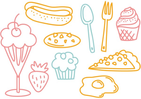 Векторные изображения еды