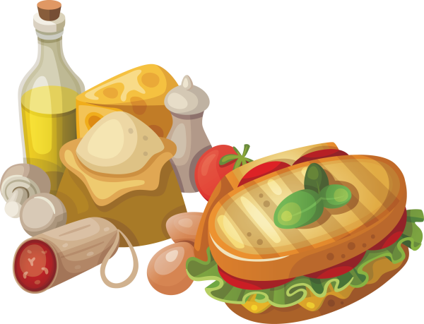 Тарелка с едой вектор