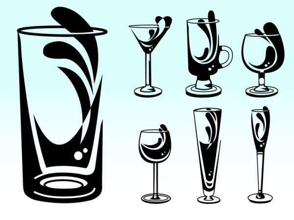 Стилизованный бокал