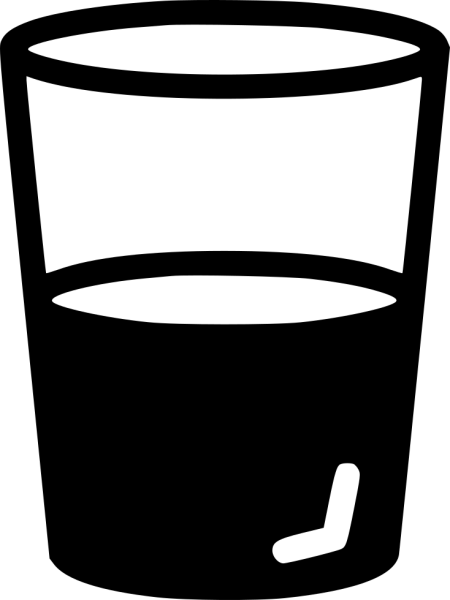 Стакан значок