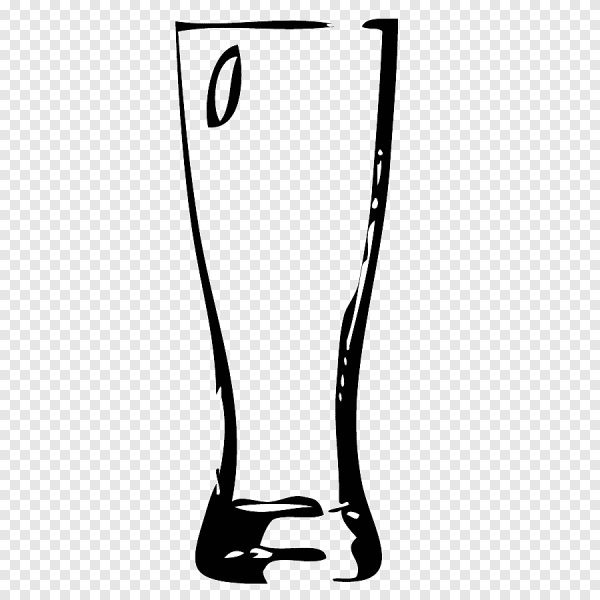 Бокал пивной вектор контур