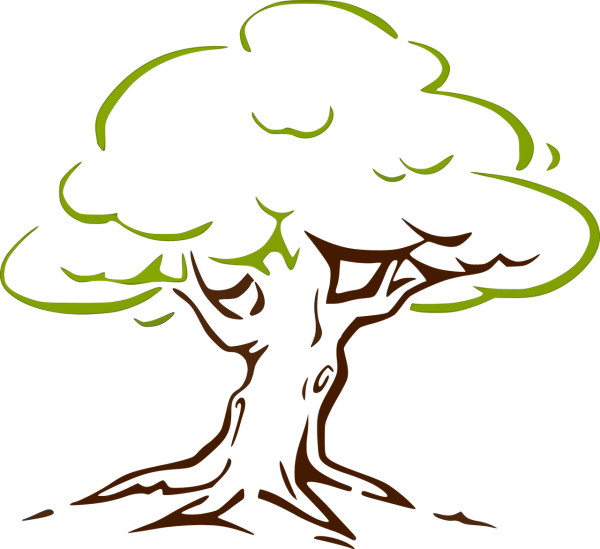 Дерево дуб стилизованный