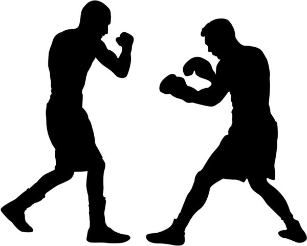 Трафарет боксера