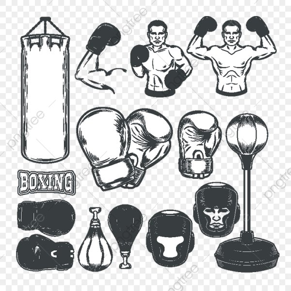 Боксерские перчатки на белом фоне