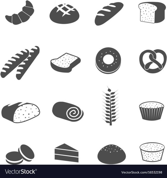 Хлебобулочные изделия иконки