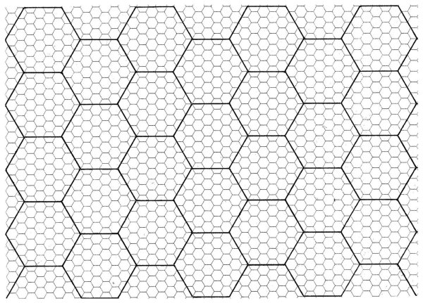 Гексагональная сетка а4
