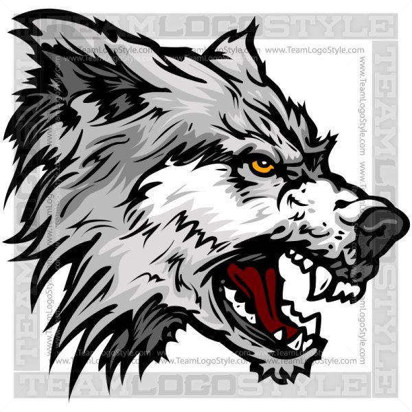 Волк оскал вектор