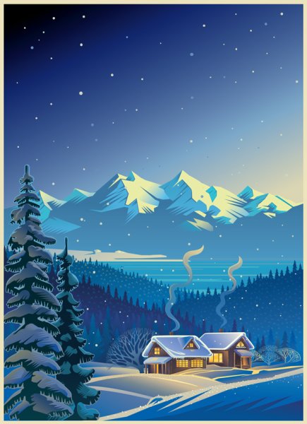 Зима вектор