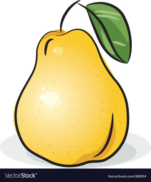 Груша желтая вектор