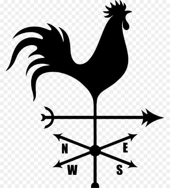 Силуэт петуха для флюгера