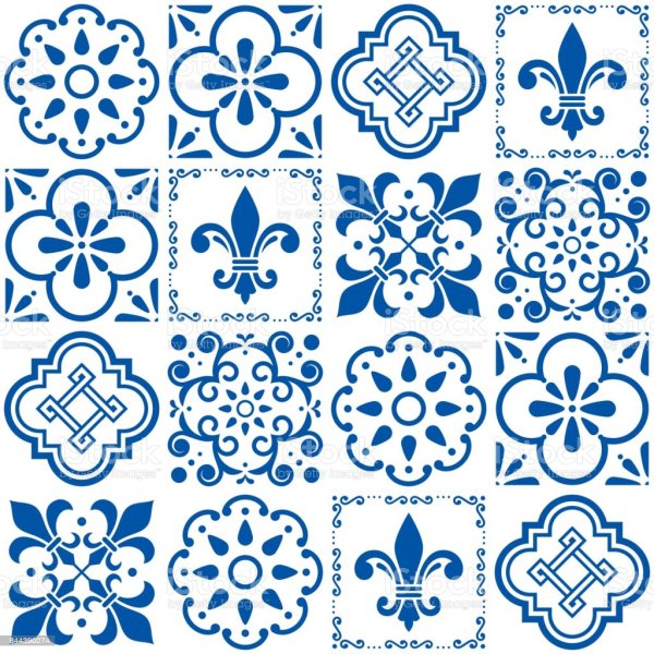 Плитка азулежу вектор