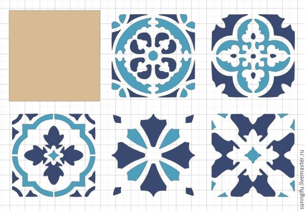 Трафареты для декора кафельной плитки