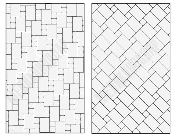 Схема укладки брусчатки 200х100