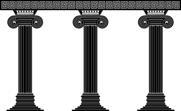 Тимпан архитектура Греции вектор