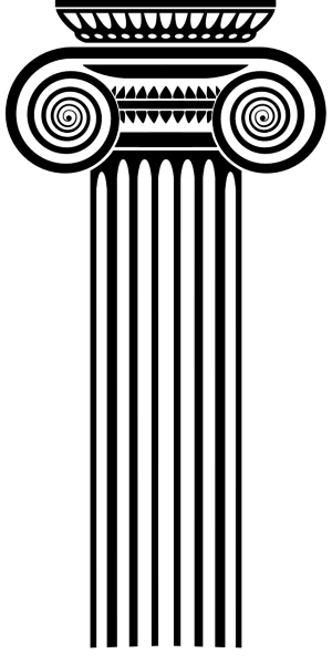 Ионическая Капитель вектор