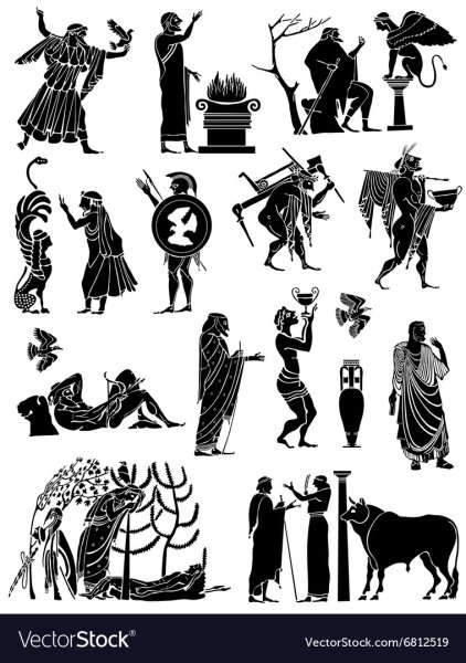 Силуэты греческих богов