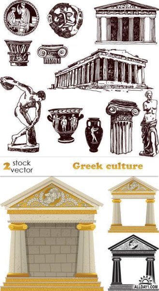 Архитектура Греции вектор