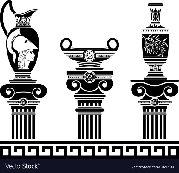 Греческий орнамент колонны