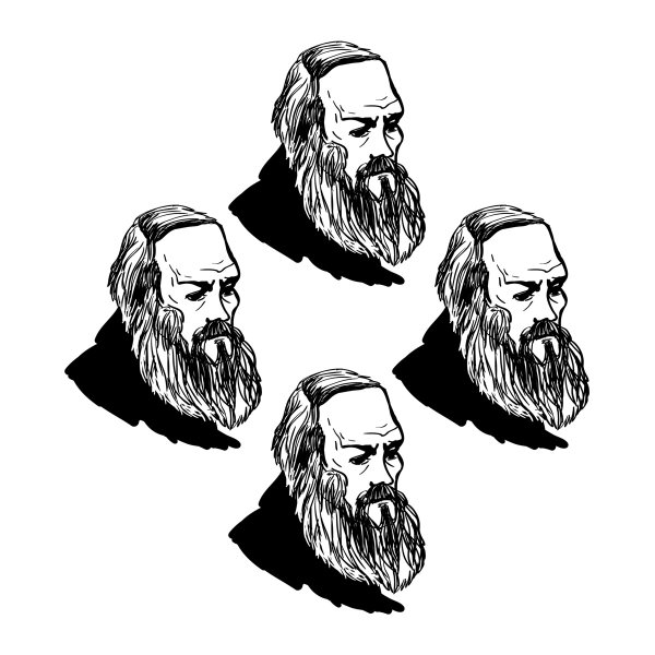 Достоевский портрет вектор