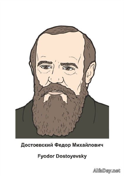 Достоевский портрет вектор