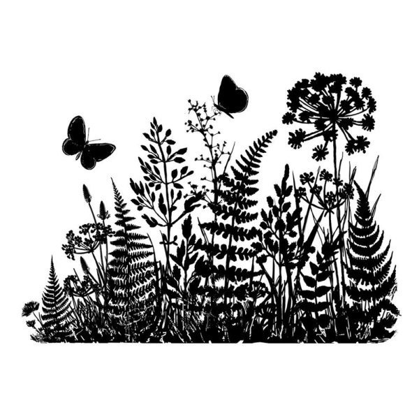 Силуэты трав и цветов