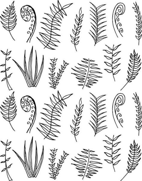 Папоротник узор