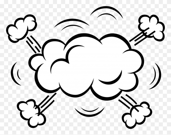 Мультяшное облако дыма