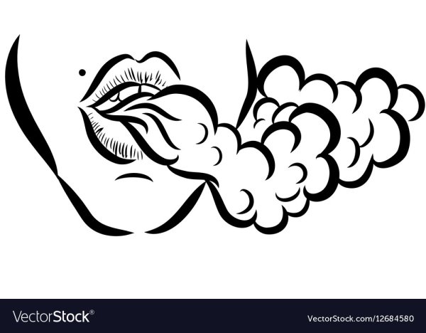 Дым вектор контур