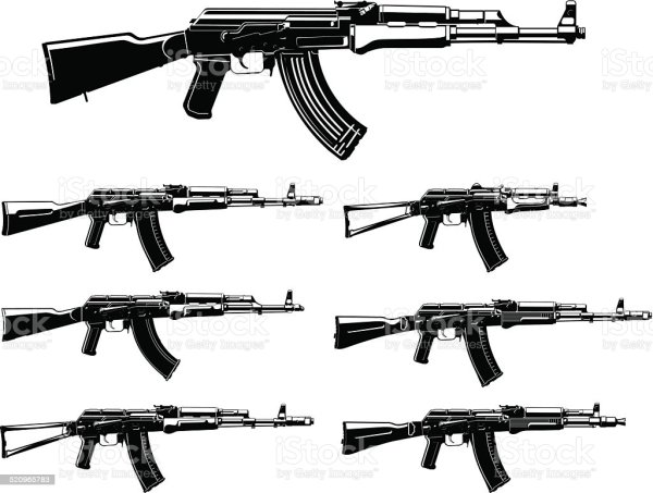 Автомат АК 74 вектор