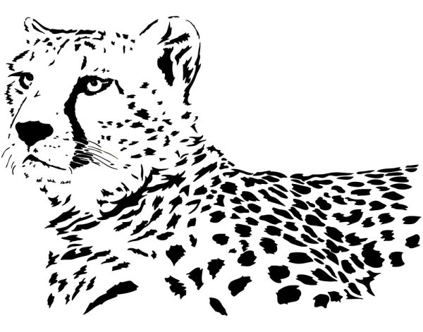 Леопард силуэт