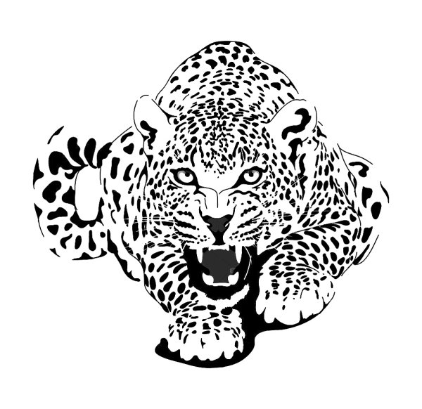 Силуэт леопарда морда