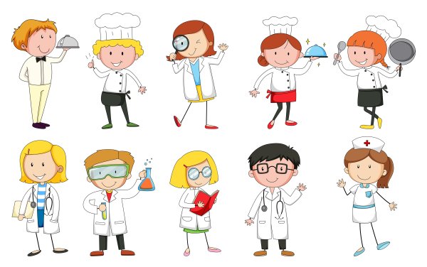 Дети профессии вектор