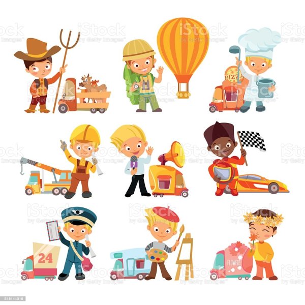 Разные профессии дети вектор