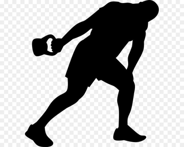 Силуэт с гирей