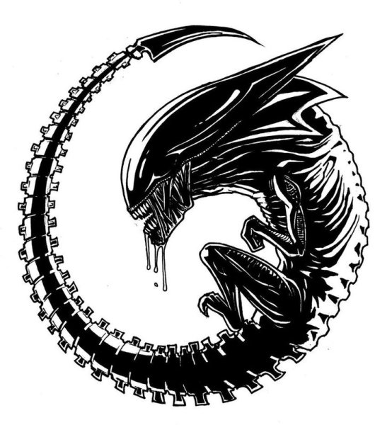 Ксеноморф тату эскизы