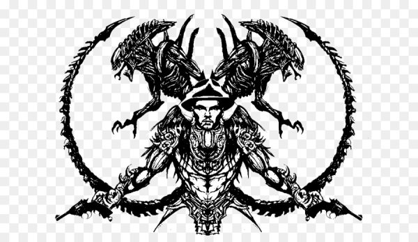 Трафарет чужой против хищника