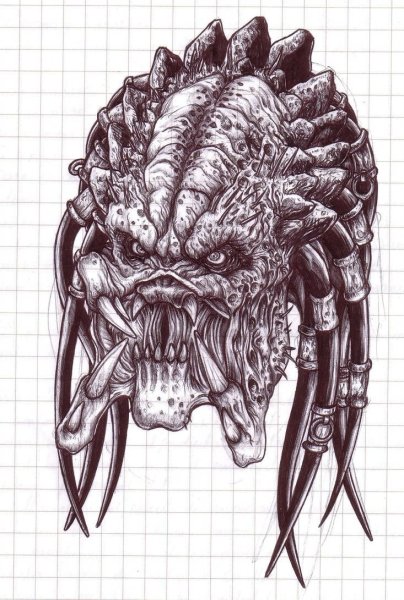 Хищник тату эскизы