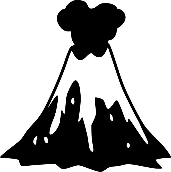 Извержение вулкана вектор