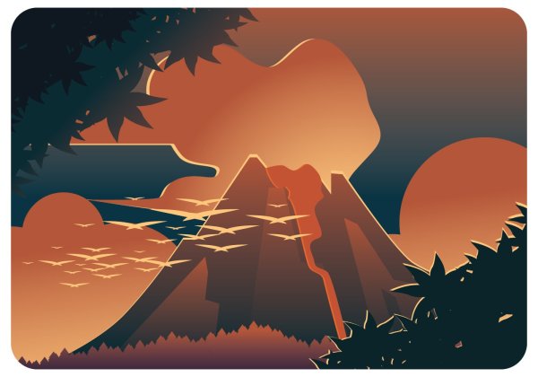 Стилизованный вулкан