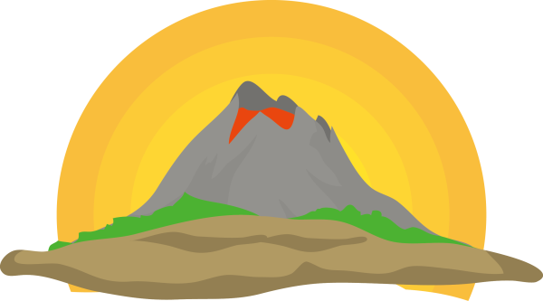 Извержение вулкана вектор