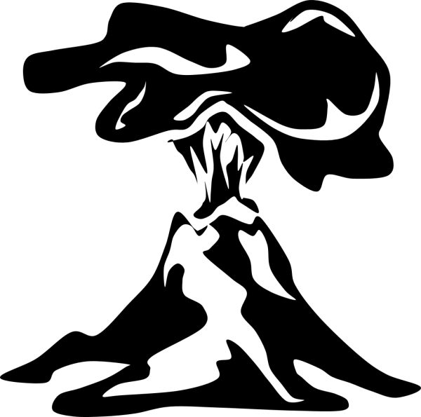 Вулкан силуэт