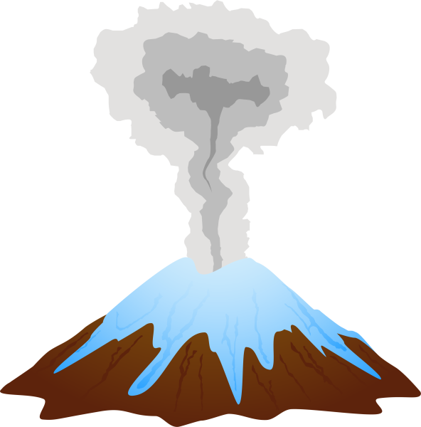 Извержение вулкана вектор