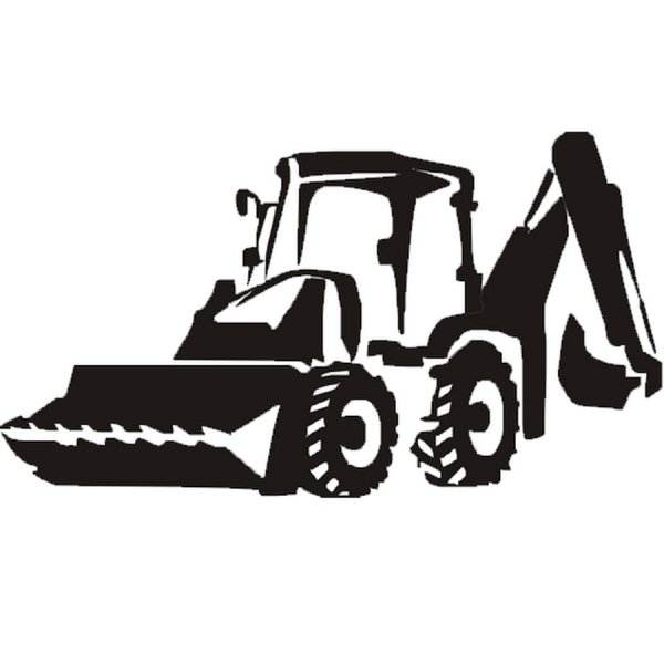 Экскаватор погрузчик JCB вектор