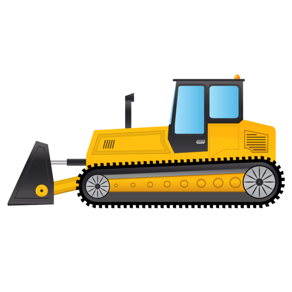 Бульдозер мультяшный